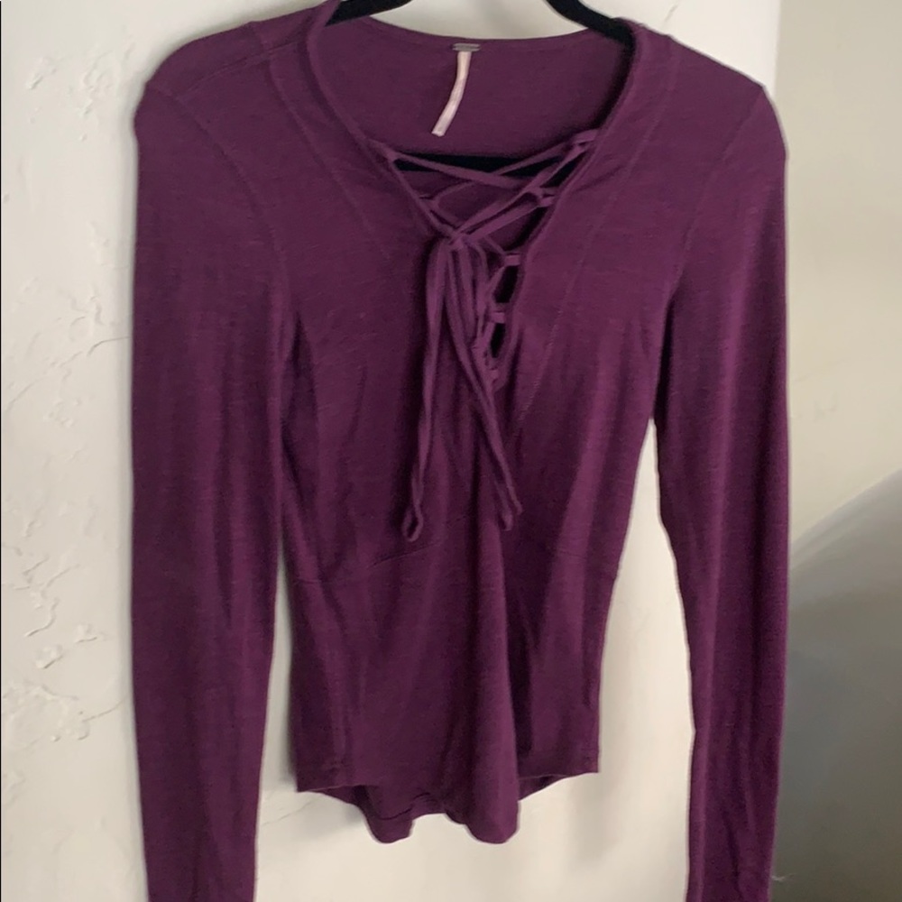 Free People cotton long sleeved shirt